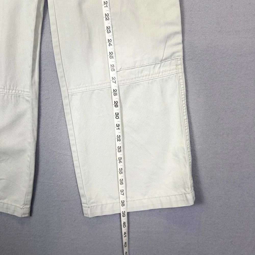 Y2K 90s Girls Light Mint Green Wide Leg Cargo Pants Size S Gorpcore Stretwear